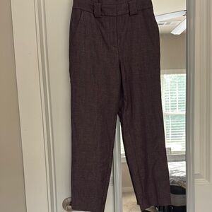 Express Brown Ankle Cropped Pants